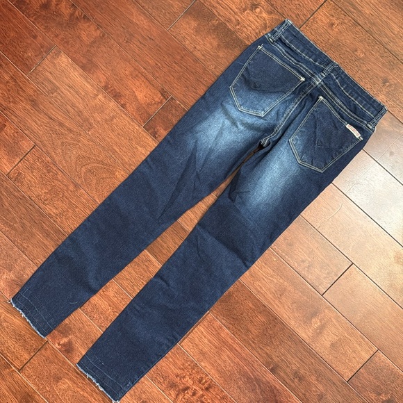 Hudson Denim Raw Cuff Blue Stretch Skinny 5 Pocket Jeans 12 - Picture 6 of 8